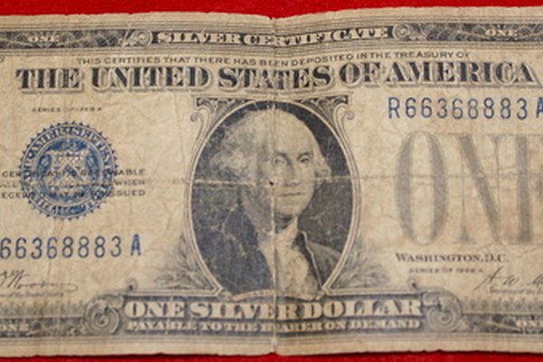 Un certificado de plata de un dólar de 1928.