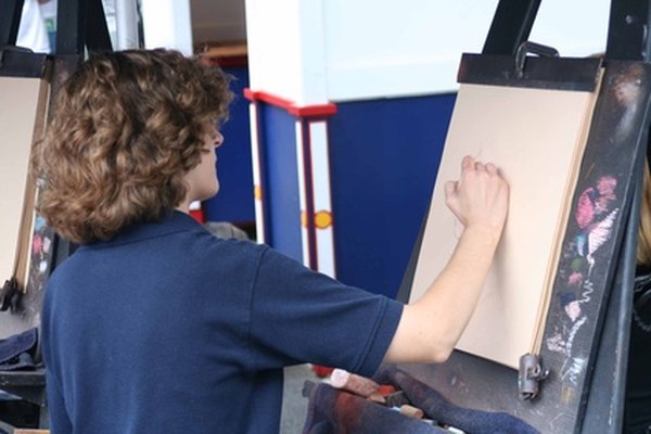 En las clases de arte introductorias se enseña el uso de una cuadrícula de ampliación.