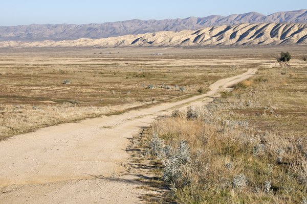 Dirt road leading to San Andreas Fault in central California