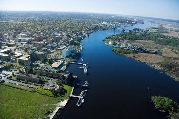 Aerial view of Wilmington, North Carolina