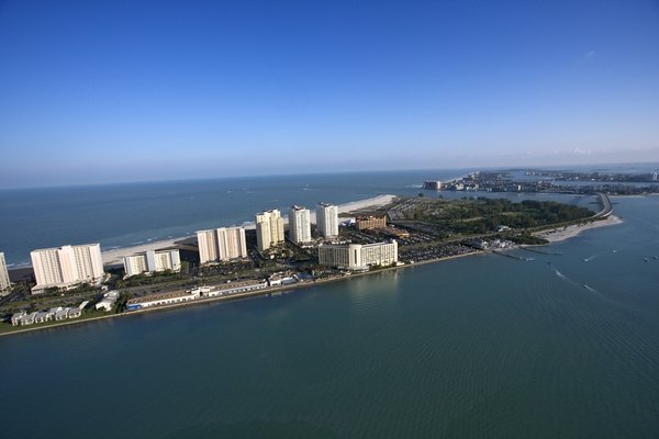 Aerial view of Gulf of Mexico, Clearwater, Florida