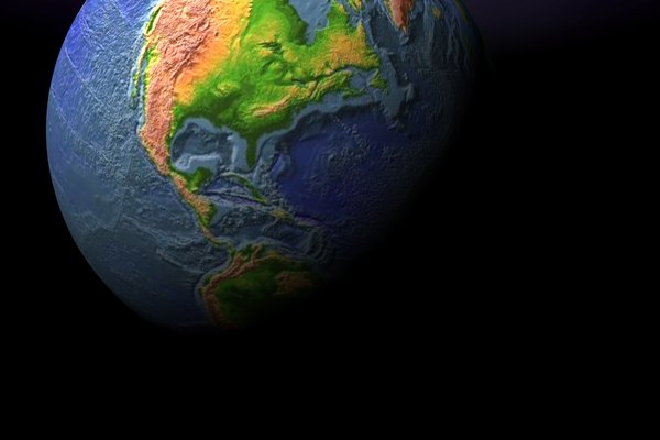 Haz un globo terráqueo en miniatura con una pelota de poliestireno.