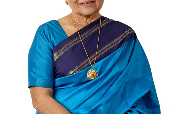 Una mujer en un sari.