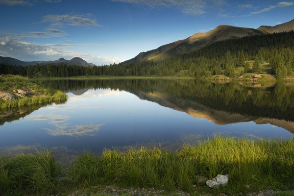 Reflections at a lake in Colorado Rocky Mountains