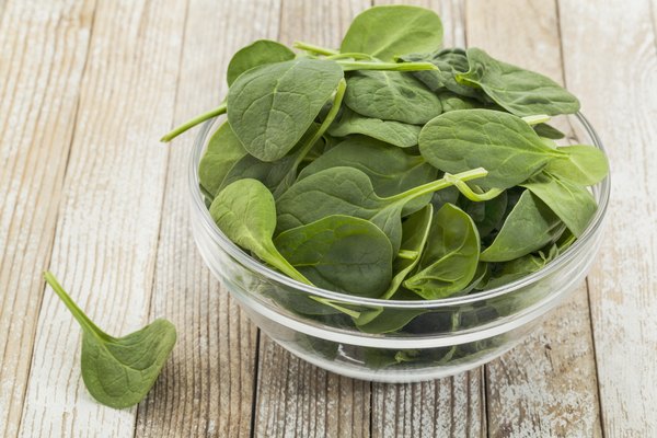 bowl of baby spinach