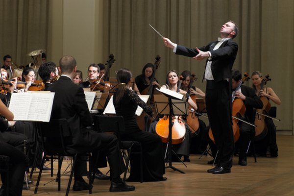 Una orquesta se compone de cuatro familias de instrumentos: instrumentos de viento, cuerdas, percusión y metales.