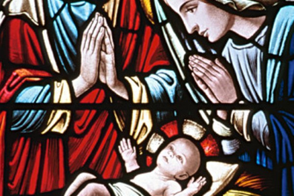 Los vitrales representaban a menudo escenas bíblicas.