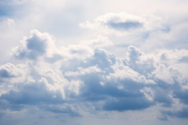Cuatro tipos de nubes flotan en el cielo.
