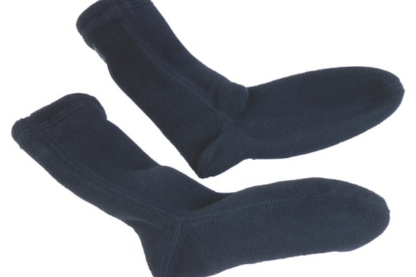 Two black cotton socks are perfect for a ninja tabi boot conversion.