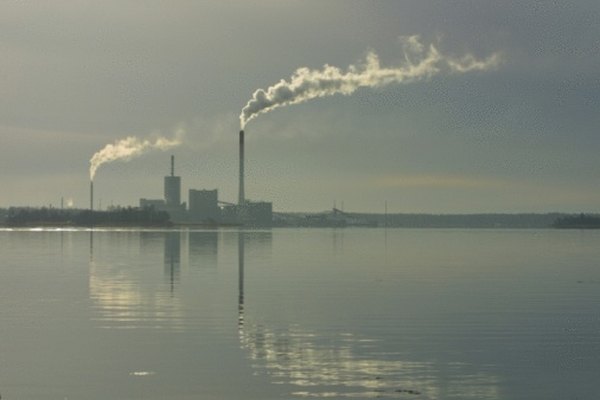 Las fábricas emiten dióxido de carbono en la atmósfera, frenando el crecimiento de las plantas.