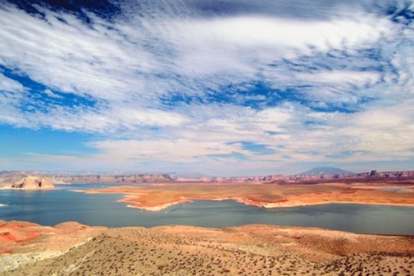 La mayoría de los lagos del desierto son demasiado salados para el consumo seguro de agua.
