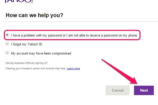 forgot yahoo security question answer