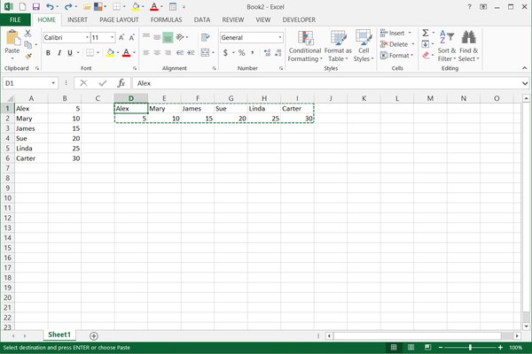 How to Convert Rows Into Columns in Microsoft Excel | It Still Works ...