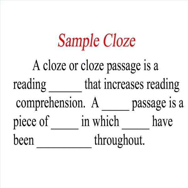 How to Make a Cloze Passage | Synonym