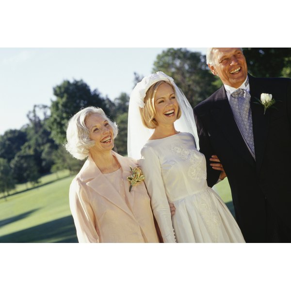 mother of the bride matching bridesmaids