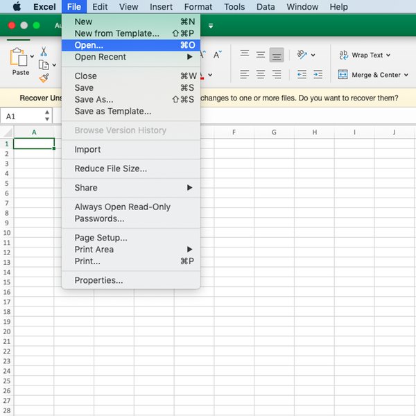 import file to excel for mac from scanned document