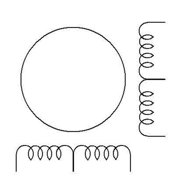 Six wire stepper motor