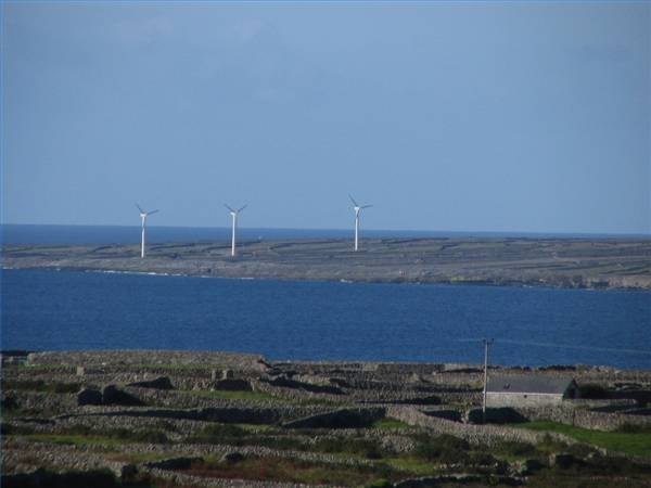 Windmills providing green energy for desalination plant