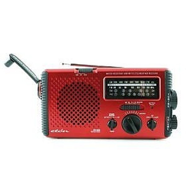 Hand operated generator radio