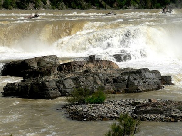 The Kootenay River is dammed in several places.