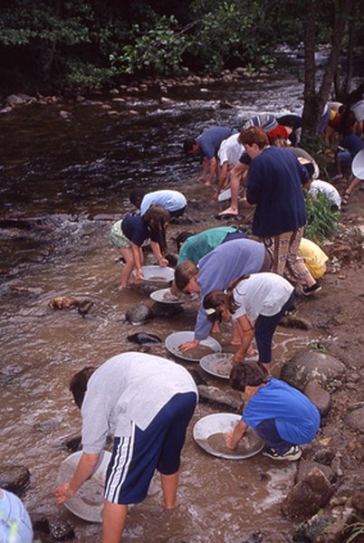 Gold panning remains a popular tourist activity.