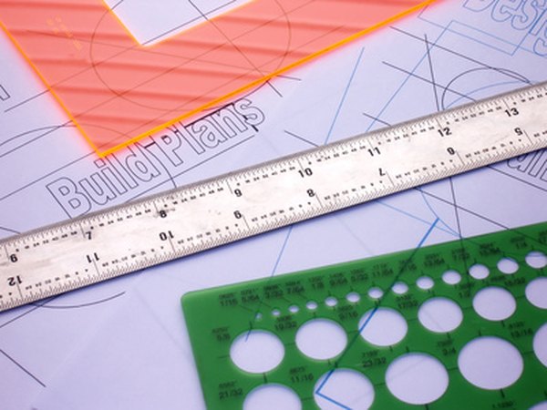 Use drafting tools to lay out the hole spacing and size.