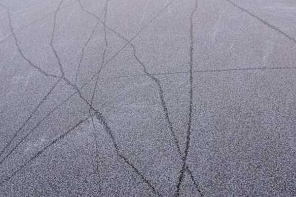 Cracked pavement from an earthquake's damage.