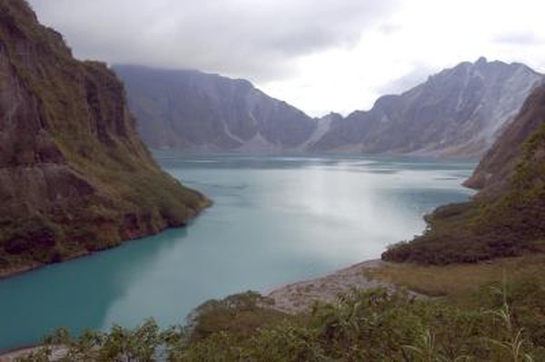 This landscape is the result of volcano eruptions.