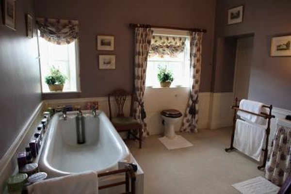 Inside view of a elegant bathroom in England