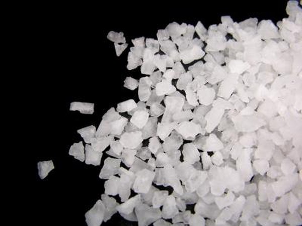 Close up of salt granules