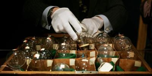A collection of actual Thomas Edison's electric lamps used during a 1890 copyright court case