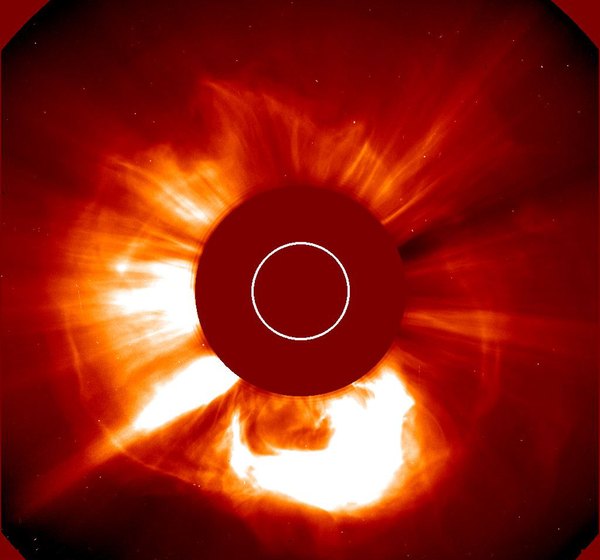 CMEs send huge amounts of material flying away from the sun.