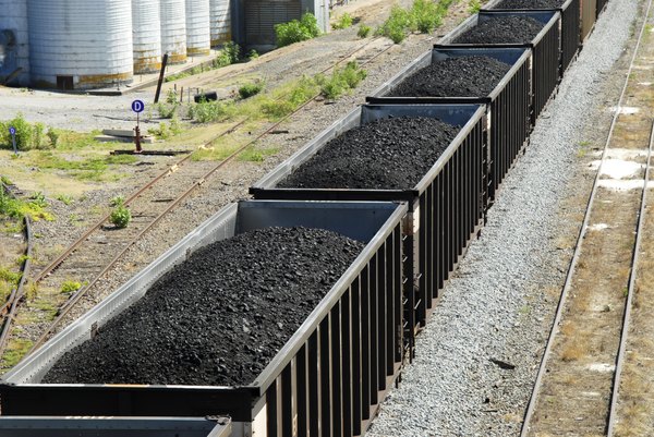 Train filled with coal