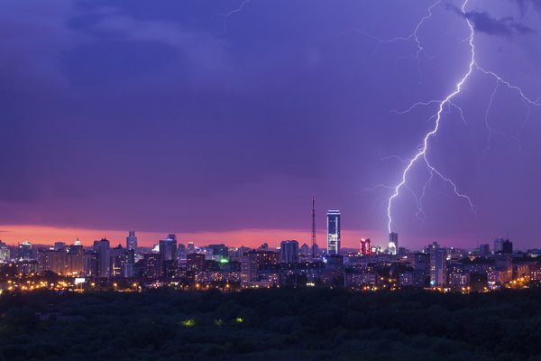 Lightning passes nitrogen gas through the atmosphere.