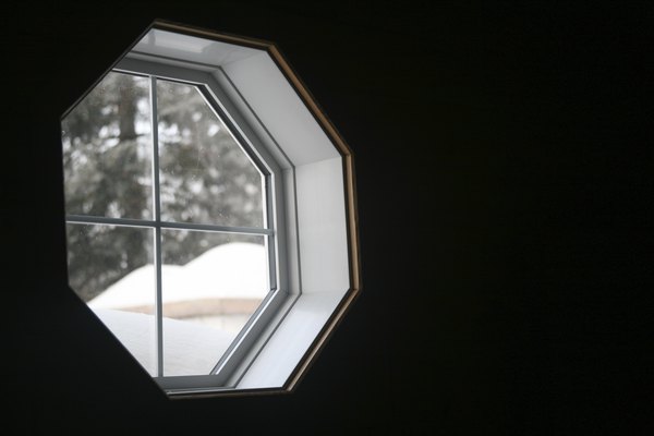 Octagonal windows are attractive and unique.