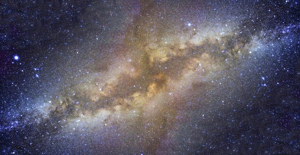 Milky Way galaxy with visible halo