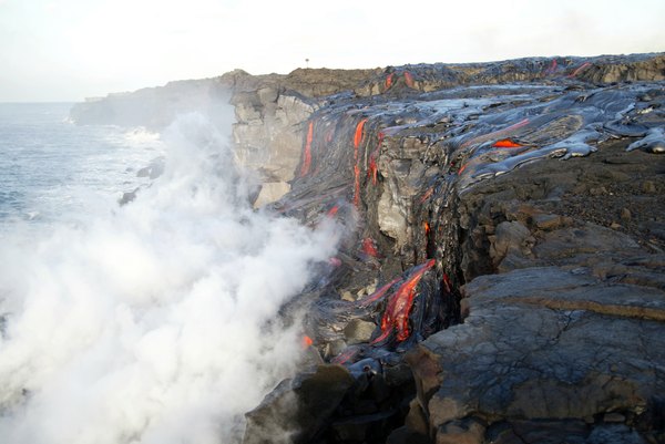 Lava flows from Kilauea in 2004