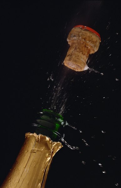 The explosive force of dissolved gas in champagne is well known.