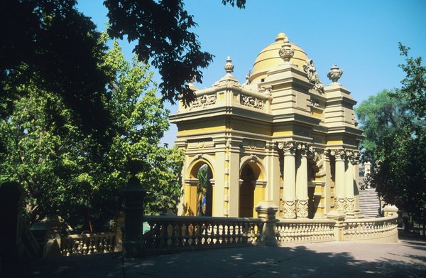 No Cerro Santa Lucía, é possível ter uma vista panorâmica de Santiago