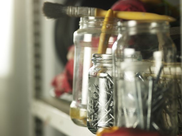 Glass jars can be reused for a variety of storage purposes.