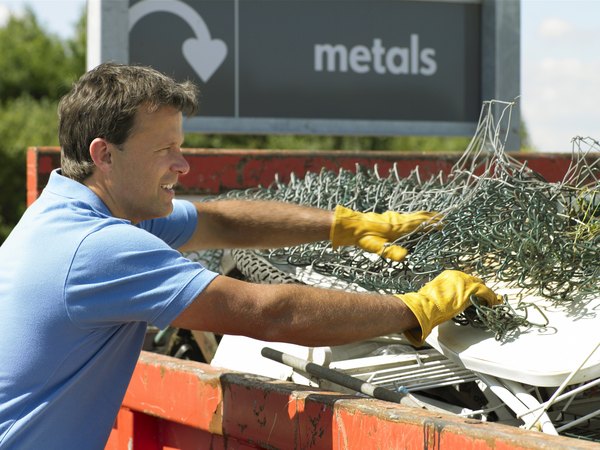 man at scrap metal company