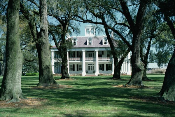 Plantation houses were ornate and usually had several stories.
