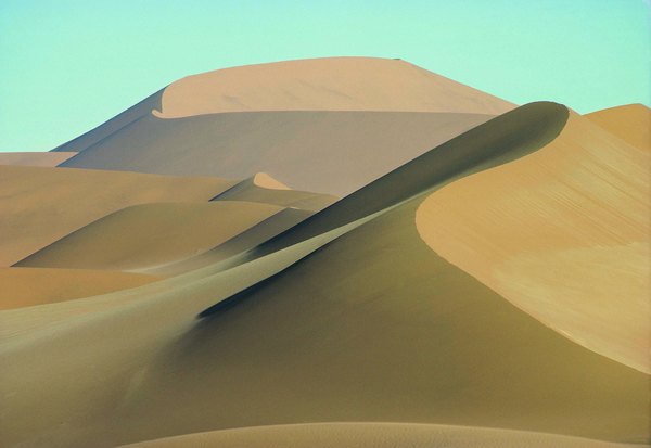 As a coastal desert, the Namib Desert in South Africa has sand dunes tainted with salt.