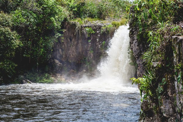 Cachoeira em Alto Paraíso de Goiás, no interior do estado