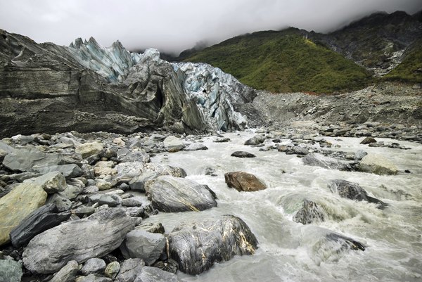 Rivers end in an ocean or sea.