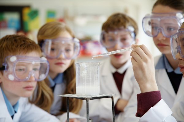 Students in science class