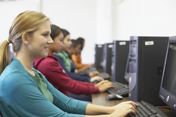 Students in the computer lab.