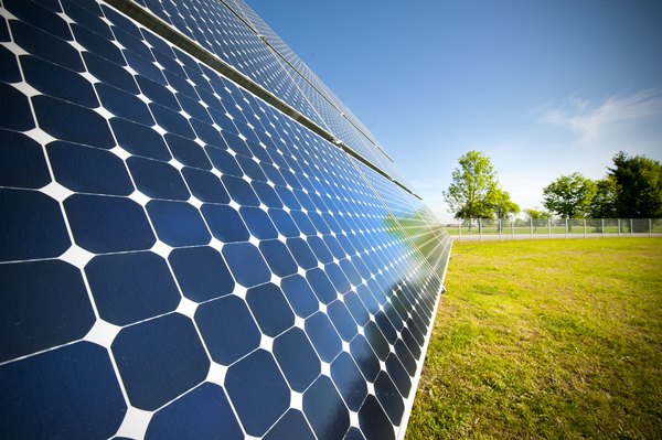A solar panel harnesses the power of the sun.