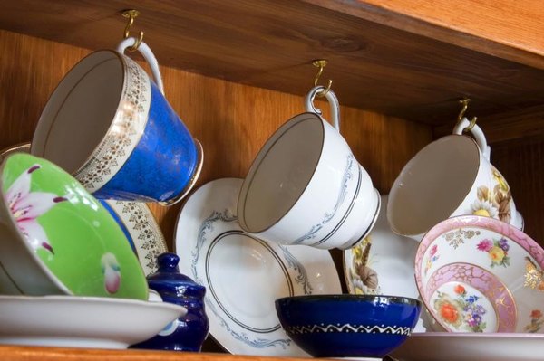 How to Install Mug Hooks Under a Cabinet