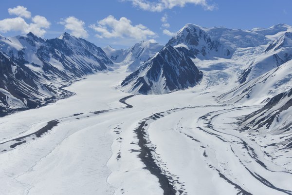 Snow in the Yukon Territory, Canada